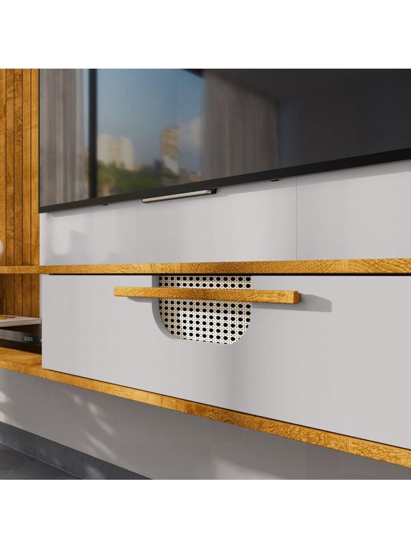 Painel Jeri Tv Até 65 Polegadas Naturalle Off White Bechara