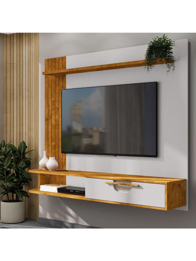 Painel Jeri Tv Até 65 Polegadas Naturalle Off White Bechara
