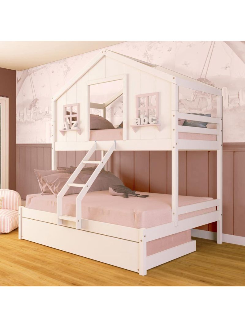 Treliche Casal/ Solteiro Madeira Maciça  Megamobilia