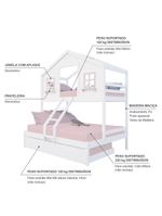 Treliche Casal/ Solteiro Madeira Maciça  Megamobilia