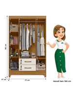 Guarda Roupa Solteiro Ambiente Paraty 4 Portas Freijó Off White – Moval