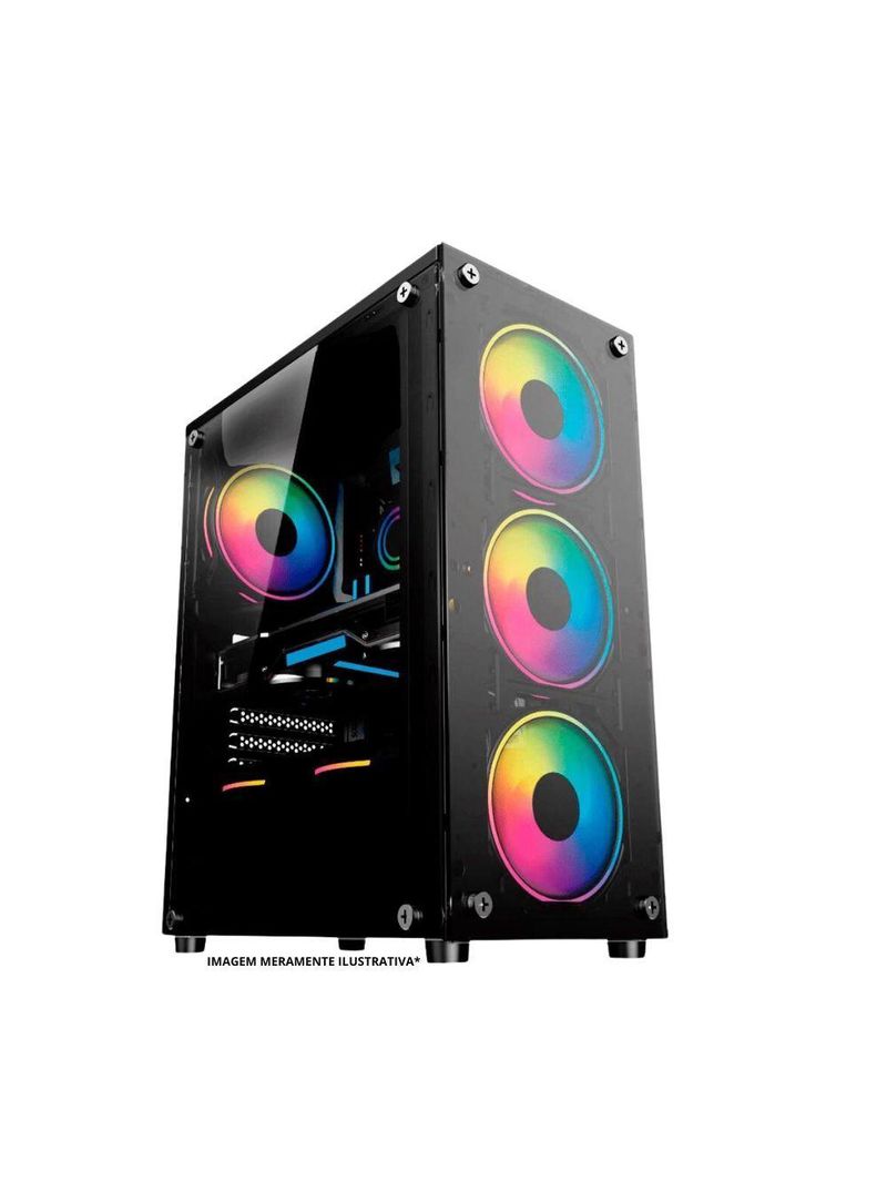 PC Gamer Completo Intel i3 8GB RAM SSD 240GB HD 1TB GeForce GTX 2GB Fonte 500W Monitor 19 Kit Gamer