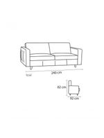 Sofá De Couro Guarujá 4 Lugares Soft Tabaco - Mempra Design