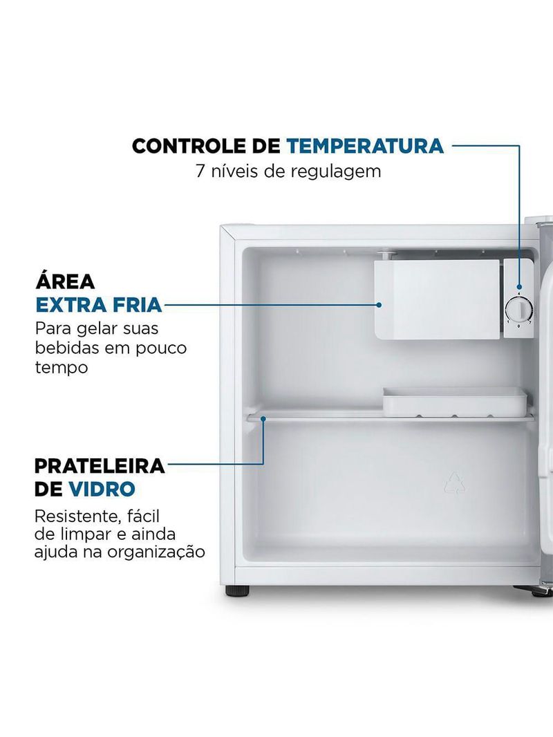 Frigobar Mondial 46L Porta Reversível Branco FGB-01-W50 220V