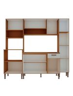 Armário de Cozinha Completo Genialflex Essência Freijó White Laca