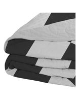 Cobre Leito Tecebem Solteiro Malha 100% Algodão Estampado Em Matelassê Eric 170x240m Cinza