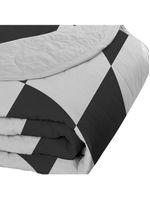 Cobre Leito Tecebem Solteiro Malha 100% Algodão Estampado Em Matelassê Eric 170x240m Cinza