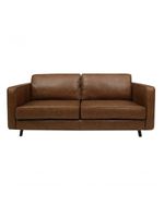 Sofá De Couro Guarujá 3 Lugares Soft Mel - Mempra Design