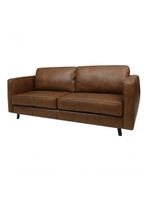 Sofá De Couro Guarujá 3 Lugares Soft Mel - Mempra Design