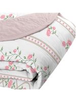Cobre Leito Tecebem Queen Malha 100% Algodão Estampado Em Matelassê Grazi 240x260m Rosinha