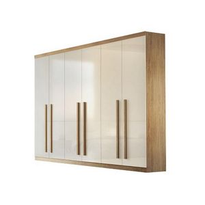 Guarda Roupa Casal 6 Portas E 6 Gavetas Imbuia/off Whit