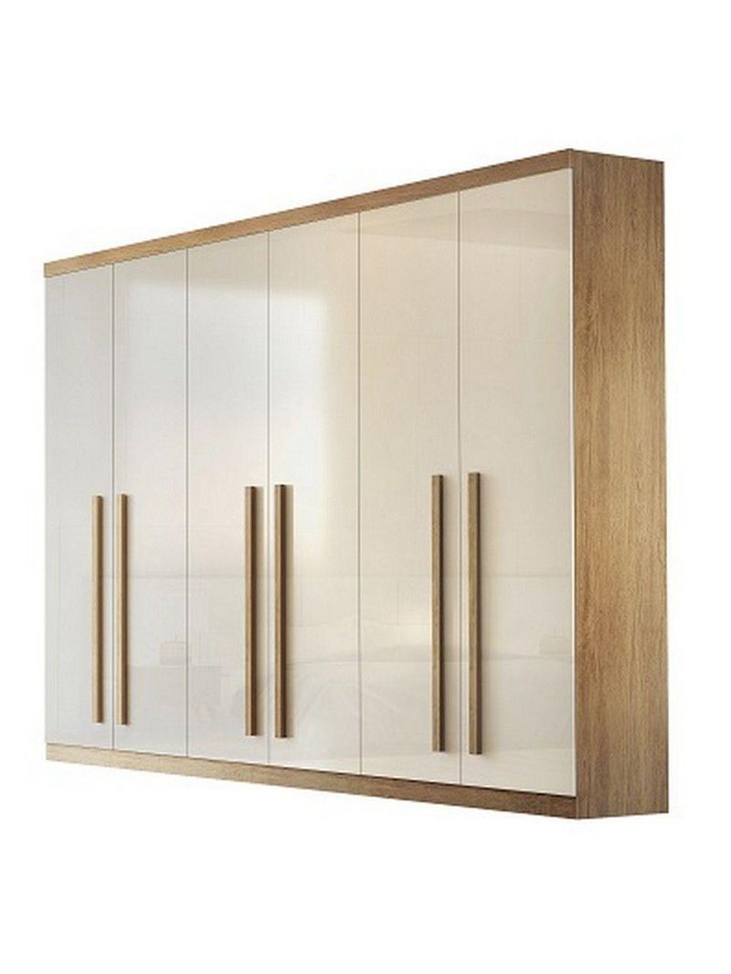 Guarda Roupa Casal 6 Portas E 6 Gavetas Imbuia/off Whit