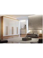 Guarda Roupa Casal 6 Portas E 6 Gavetas Imbuia/off Whit