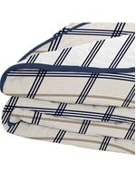 Cobre Leito Tecebem Casal Malha 100% Algodão Estampado Em Matelassê Otto 210x240m Marinho