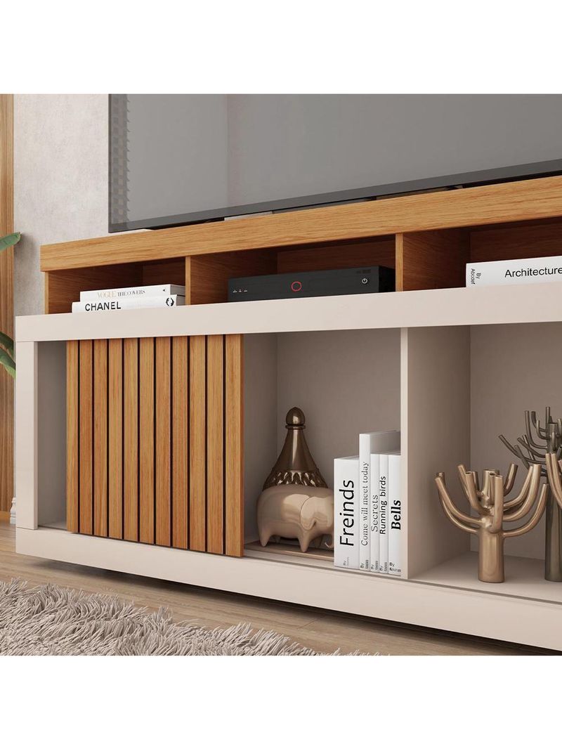 Bancada Rack Para Tv Até 55 Polegadas Marrom Frost Caemmun