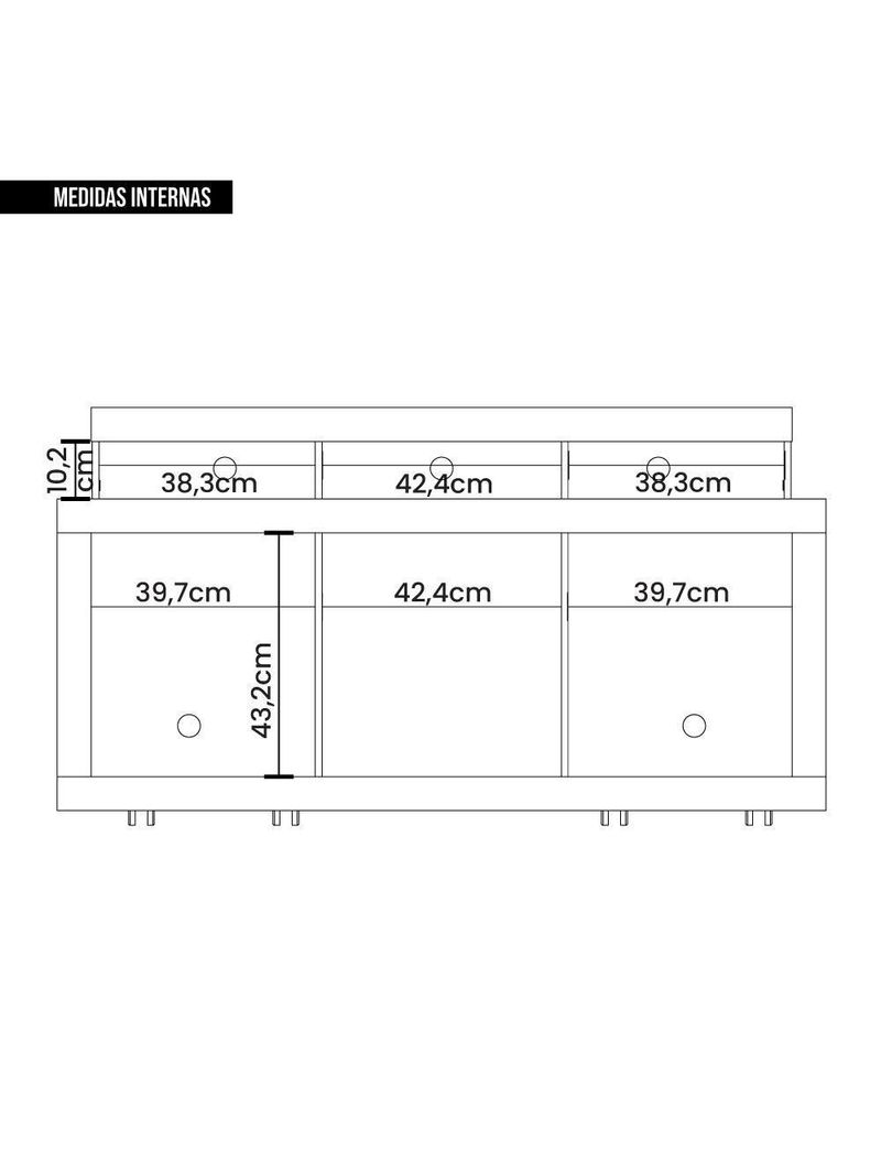 Bancada Rack Para Tv Até 55 Polegadas Marrom Frost Caemmun