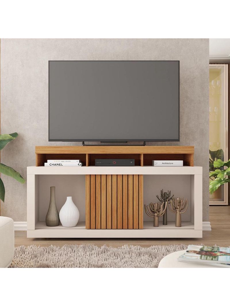 Bancada Rack Para Tv Até 55 Polegadas Marrom Frost Caemmun