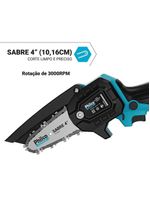 Mini Motosserra Philco Force PMM124 Bateria De Lítio 7 Acessórios Bivolt