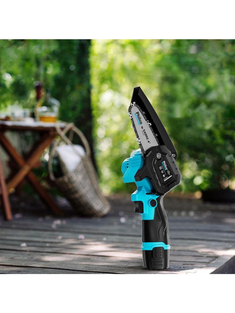 Mini Motosserra Philco Force PMM124 Bateria De Lítio 7 Acessórios Bivolt