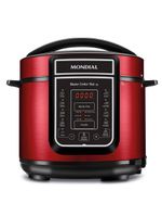 Panela de Pressão Elétrica Mondial Master Cooker Red PE-39 – 5L – 220V – Vermelho/Inox