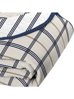 Cobre Leito Tecebem King Malha 100% Algodão Estampado Em Matelassê Otto 240x280m Marinho