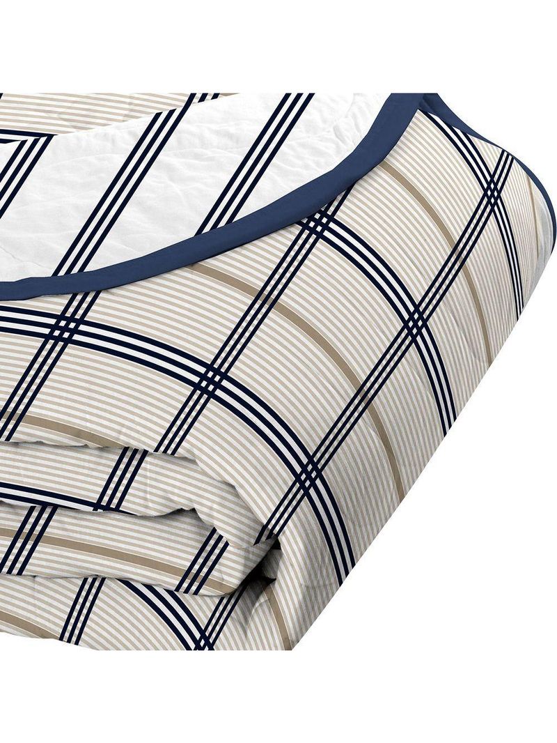 Cobre Leito Tecebem King Malha 100% Algodão Estampado Em Matelassê Otto 240x280m Marinho