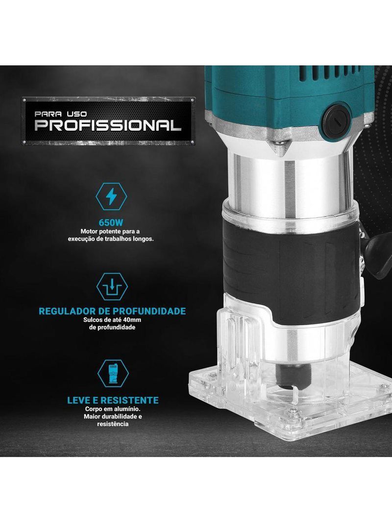 Tupia Profissional Philco PTU01 33000RPM + Jogo De Fresa 110V