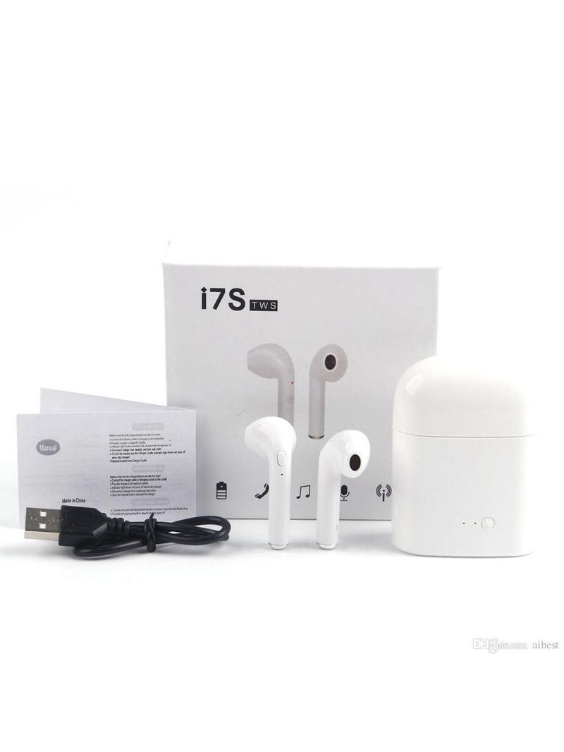 Fone Ouvido Bluetooth I7s 42 Par Tws Sem Fio Case Base - Branco