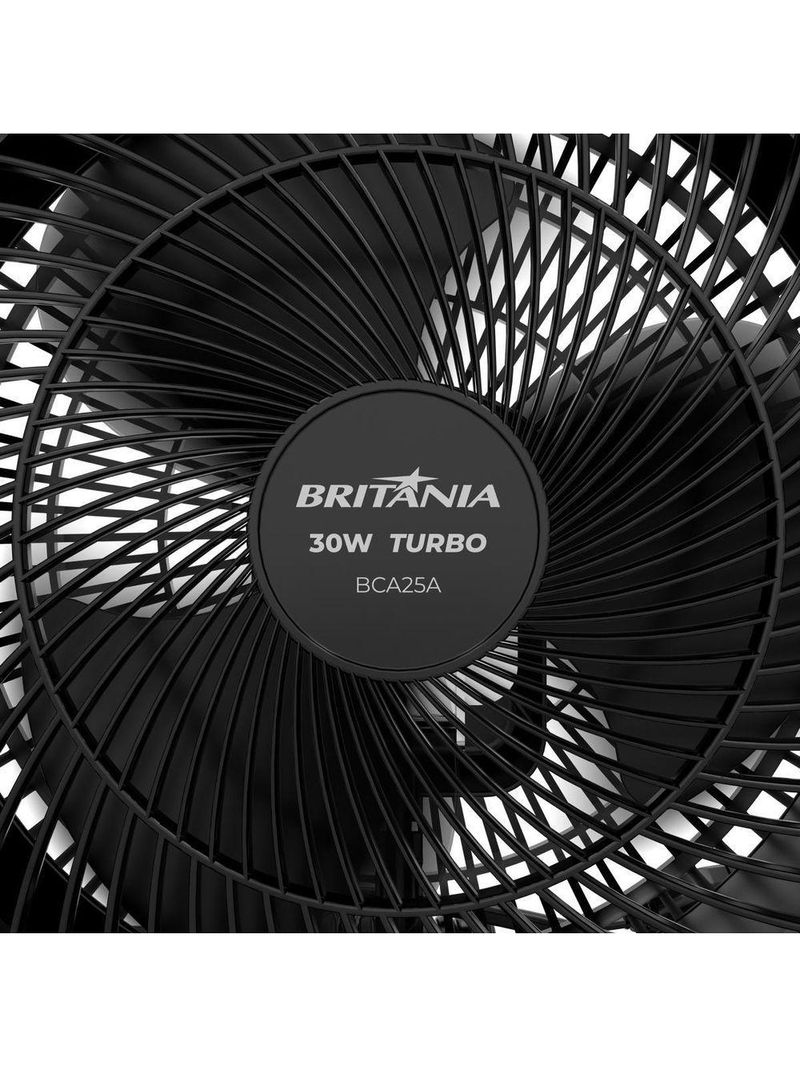 Ventilador Circulador Britânia 30W 3 Velocidades BCA25A 110V