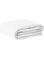 Cobre Leito Tecebem Casal Malha 100% Algodão Lisa 210m X 240m Branco