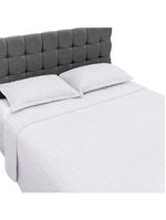 Cobre Leito Tecebem Casal Malha 100% Algodão Lisa 210m X 240m Branco