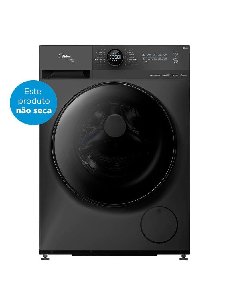 Máquina De Lavar Midea 13kg Healthguard Conectada Titanium MF200W130WB/GK-02 220V