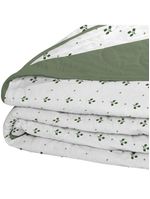 Cobre Leito Tecebem Casal Malha 100% Algodão Estampado em Matelassê Hugo 210x240 cm – Cor Oliva