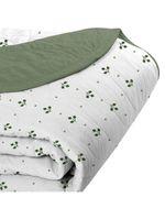 Cobre Leito Tecebem Casal Malha 100% Algodão Estampado em Matelassê Hugo 210x240 cm – Cor Oliva