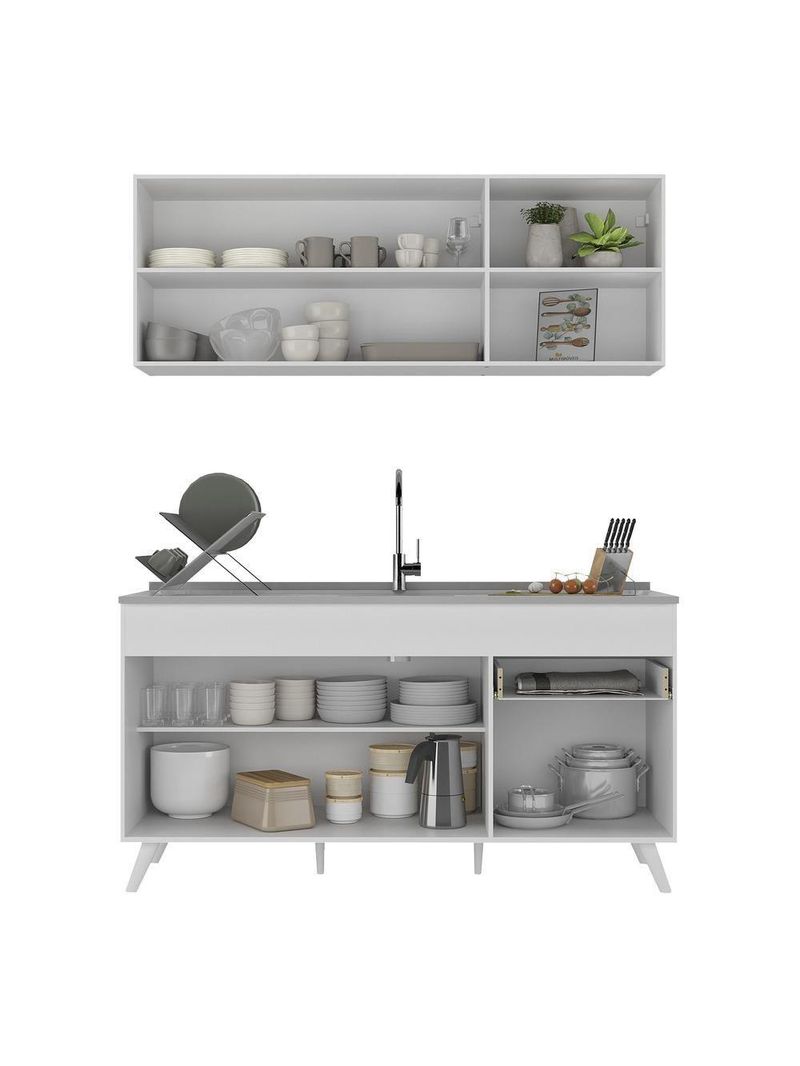 Armário De Cozinha Compacta Multimóveis Branco