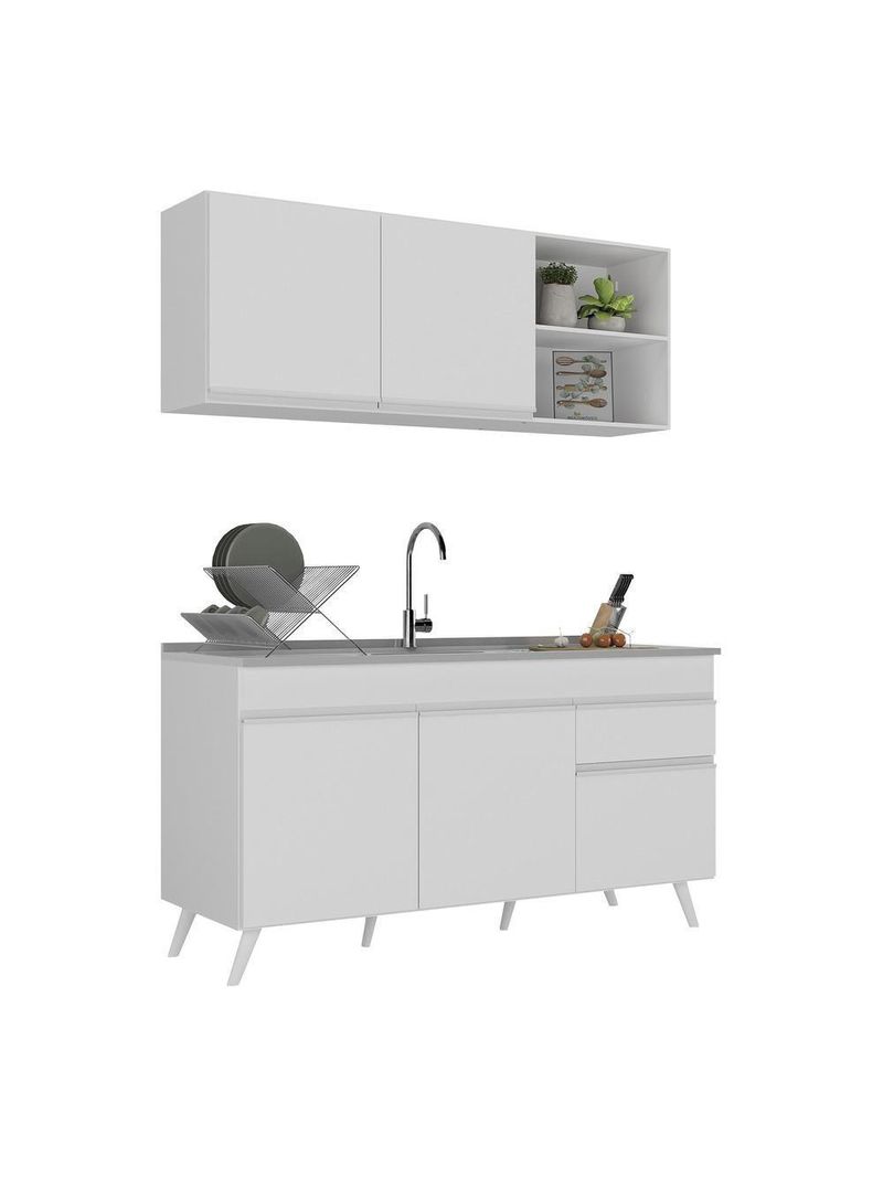 Armário De Cozinha Compacta Multimóveis Branco