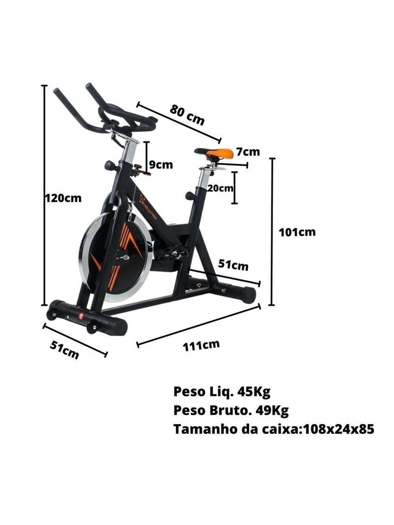 Bicicleta Spinning Profissional Evolution Fitness SP 2600