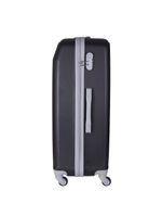 Mala de Viagem Grande Continental em Abs Cadeado Embutido, Rodas Giro 360 IKA - Preta - G