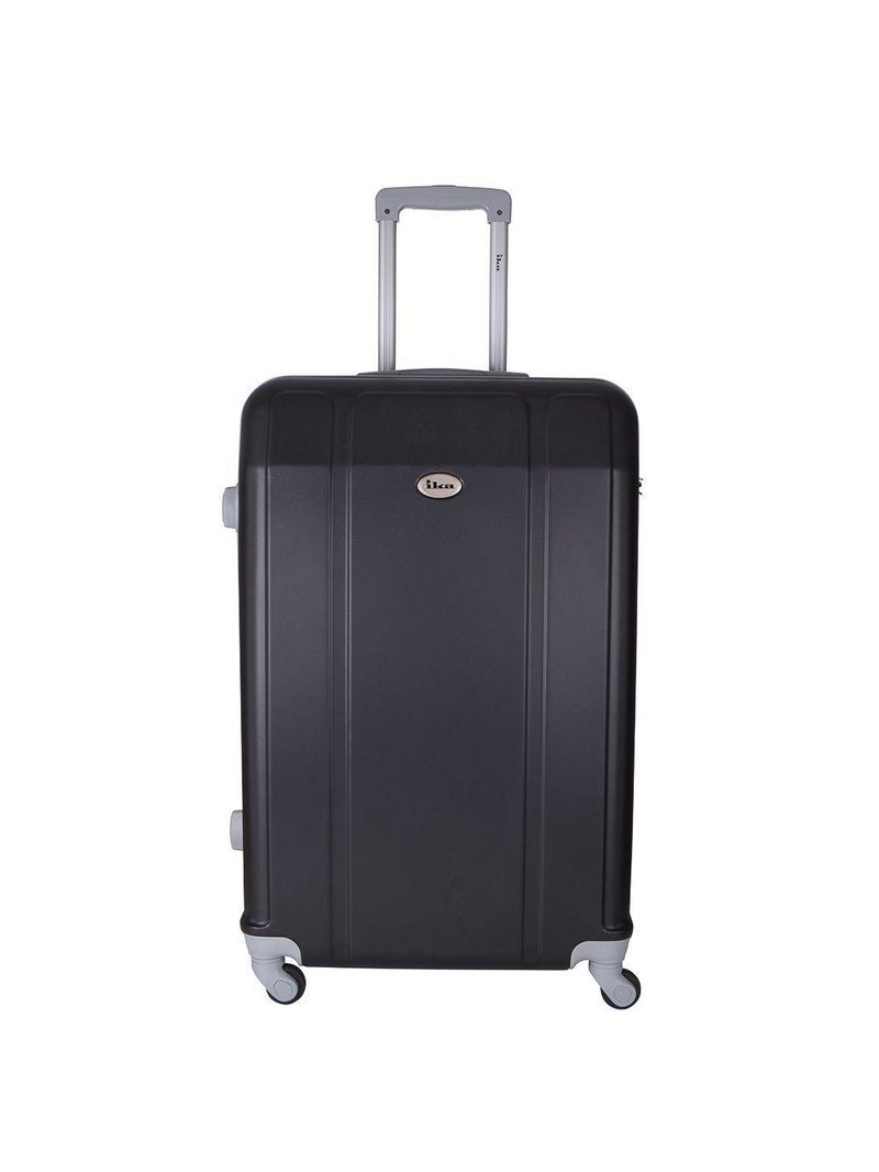 Mala de Viagem Grande Continental em Abs Cadeado Embutido, Rodas Giro 360 IKA - Preta - G