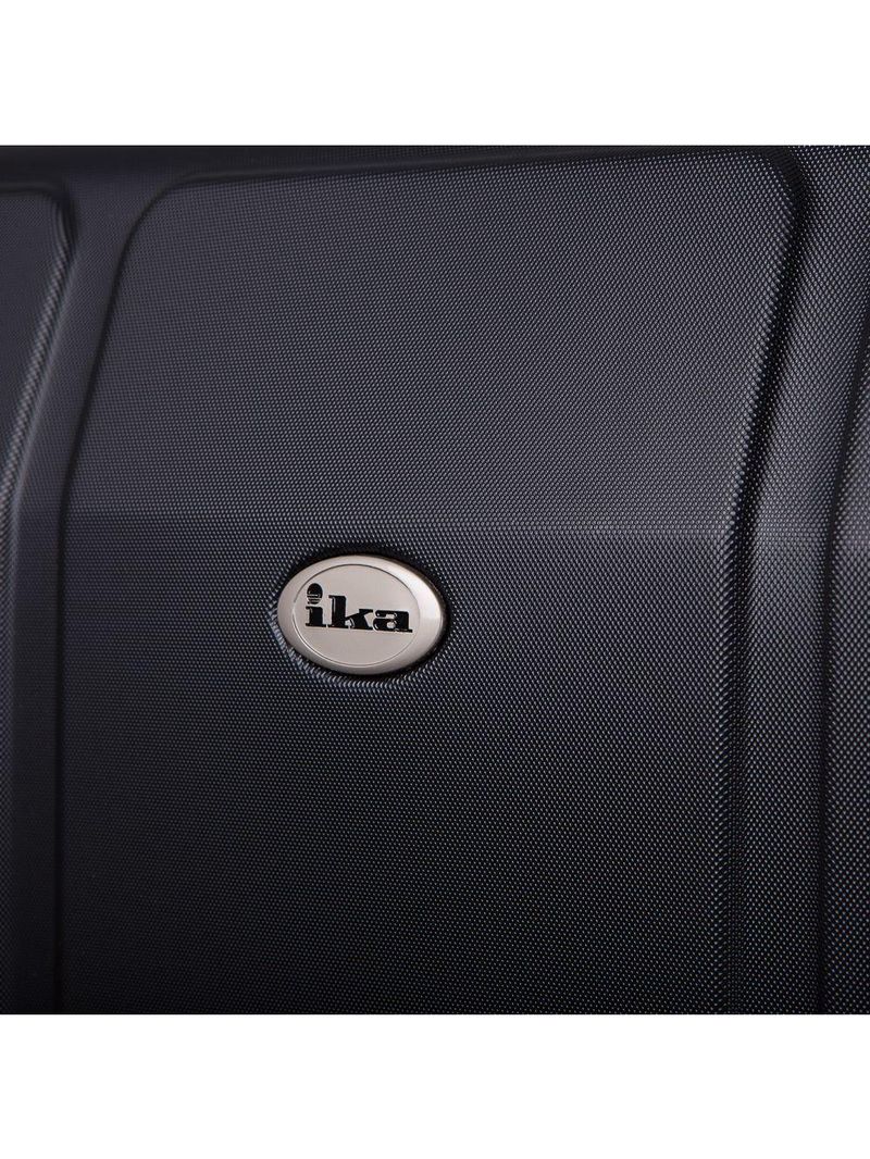 Mala de Viagem Grande Continental em Abs Cadeado Embutido, Rodas Giro 360 IKA - Preta - G