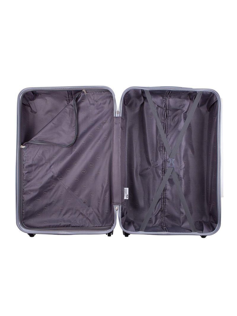 Mala de Viagem Grande Continental em Abs Cadeado Embutido, Rodas Giro 360 IKA - Preta - G