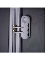 Mala de Viagem Grande Continental em Abs Cadeado Embutido, Rodas Giro 360 IKA - Preta - G