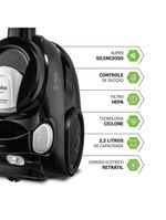 Aspirador de Pó Philco 1800W 2,2L Super Silencioso PAS70 220V