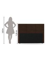 Cabeceira para Cama Box Casal Malu 1,40m Marrom Suede