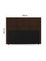 Cabeceira para Cama Box Casal Malu 1,40m Marrom Suede