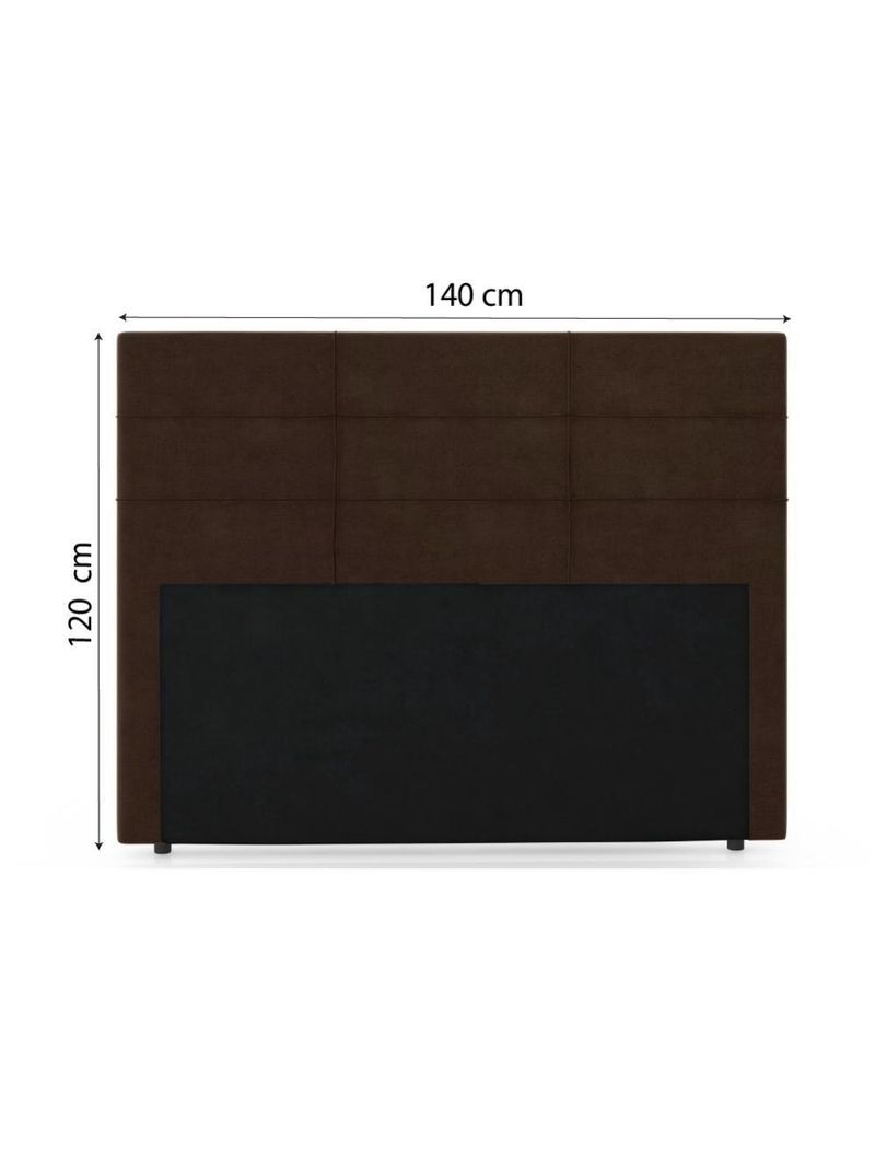 Cabeceira para Cama Box Casal Malu 1,40m Marrom Suede