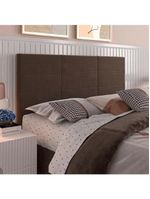 Cabeceira para Cama Box Casal Malu 1,40m Marrom Suede