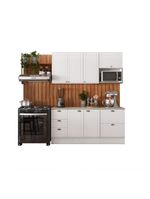 Cozinha Completa Milla Max Armário E Balcão Branco Carraro