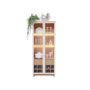 Cristaleira Guanabara Off White Freijó- Colibri