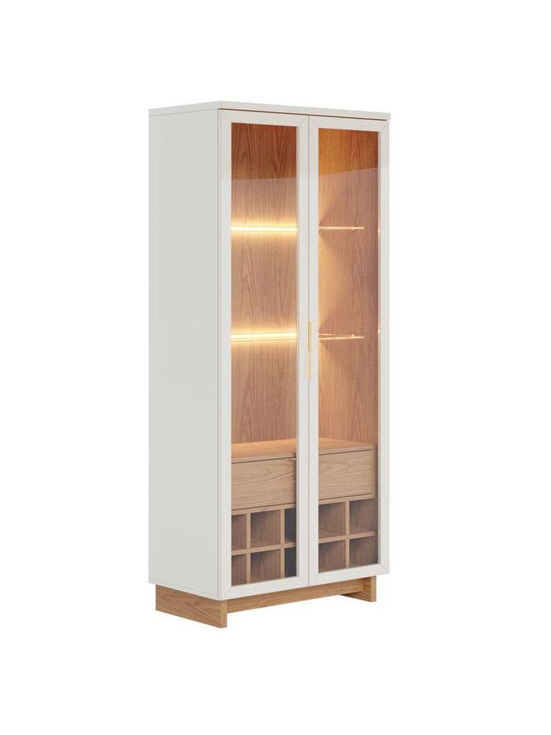 Cristaleira Guanabara Off White Freijó- Colibri